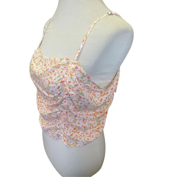 BP Nordstrom Multi-Color Floral Halter Top 100% Rayon Size Large-NWT - Picture 14 of 15